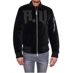 0 - BOMBER MANLEY VELOURS NOIR
